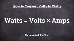 Volts-to-Watts